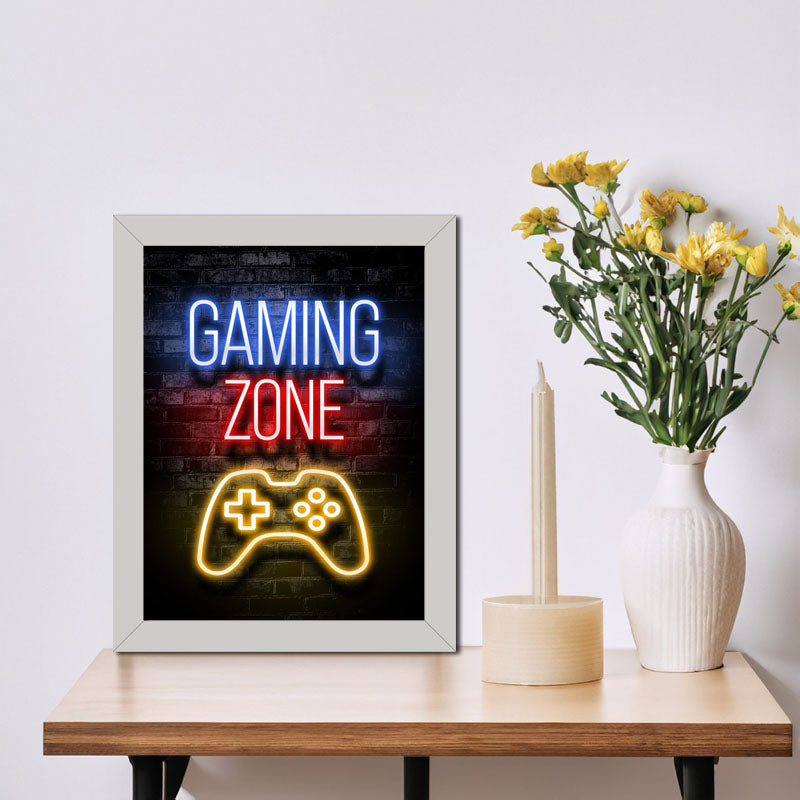 "Gaming Zone" Gamer Decor Quote Frame