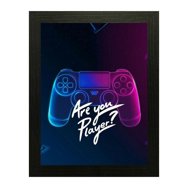 “Are You Player?” Blue Controller Gamer Frame