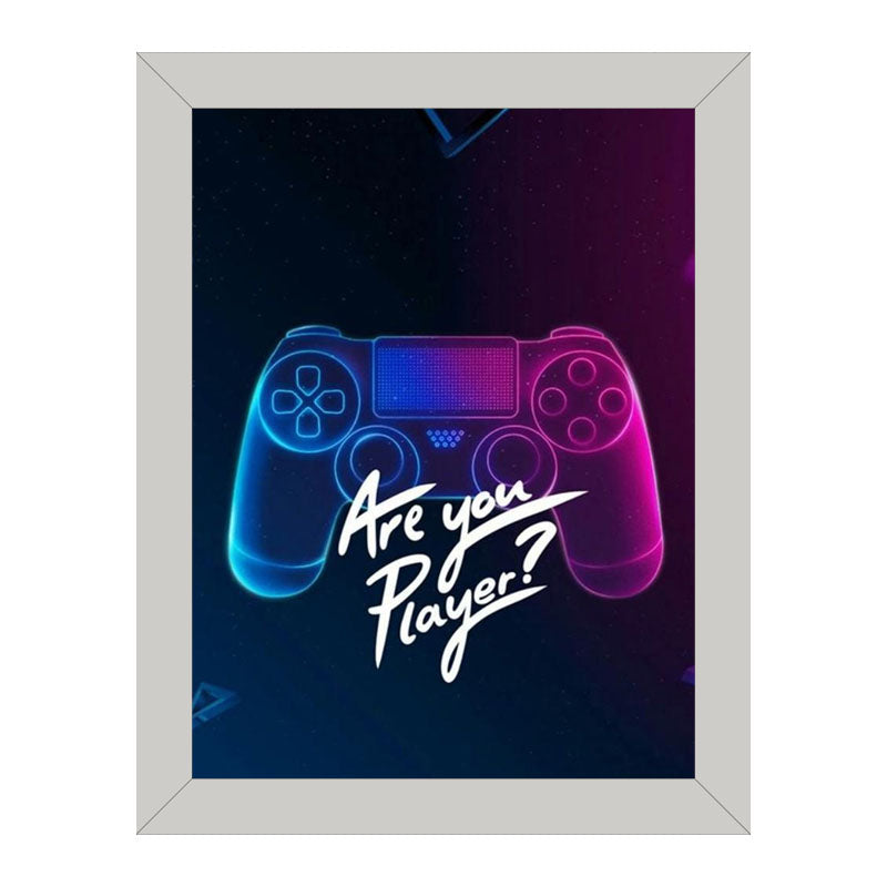 “Are You Player?” Blue Controller Gamer Frame