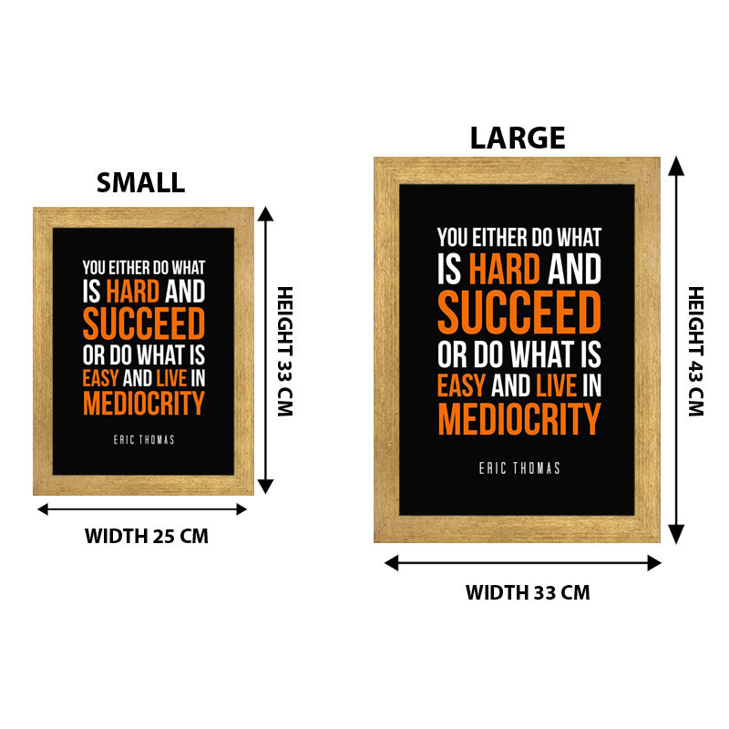 “Work Hard” Motivation Quote Frame