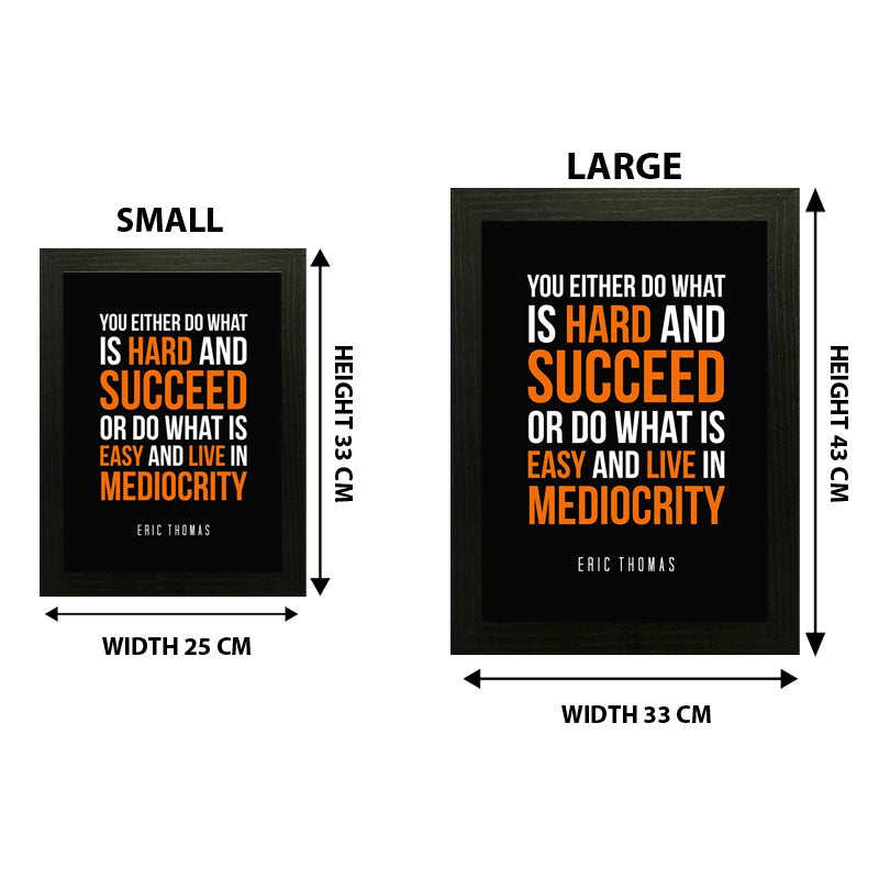 “Work Hard” Motivation Quote Frame