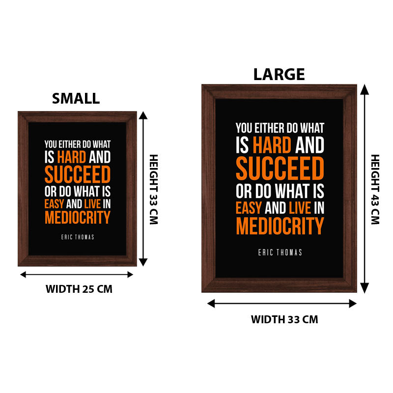“Work Hard” Motivation Quote Frame