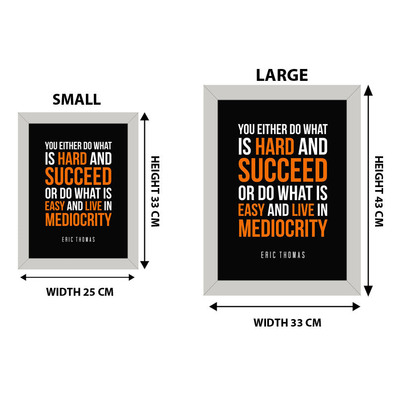 “Work Hard” Motivation Quote Frame