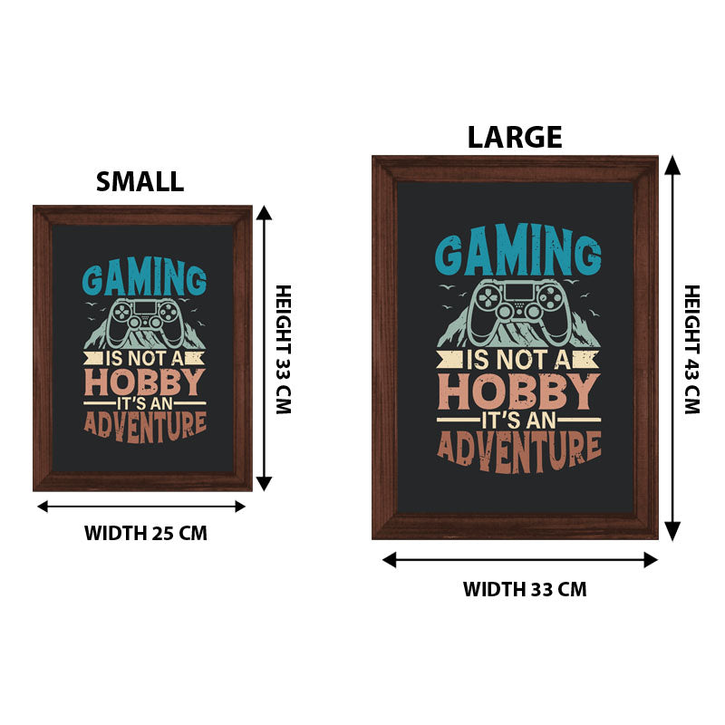 "Gaming is Not a Hobby, It’s an Adventure" Wall Art – Bold Gamer Quote