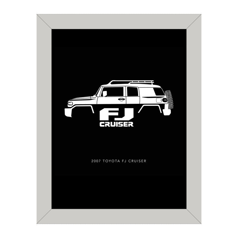 "FJ Crusier" Wall Frame – Minimal Black and White Auto Art