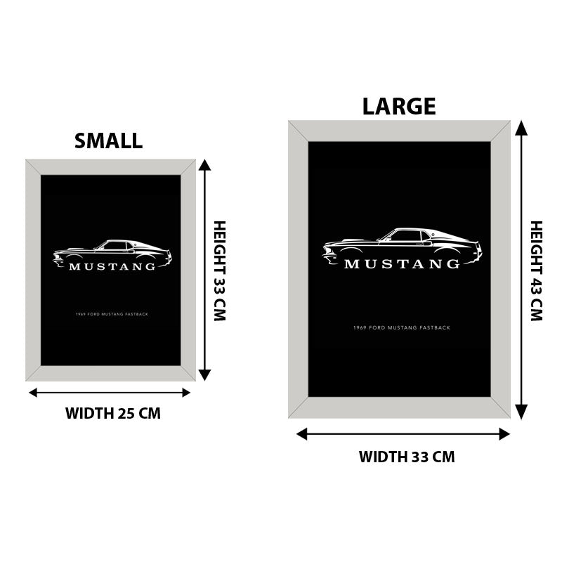 "Mustang" Car Silhouette Frame – Classic Auto Lover’s Decor
