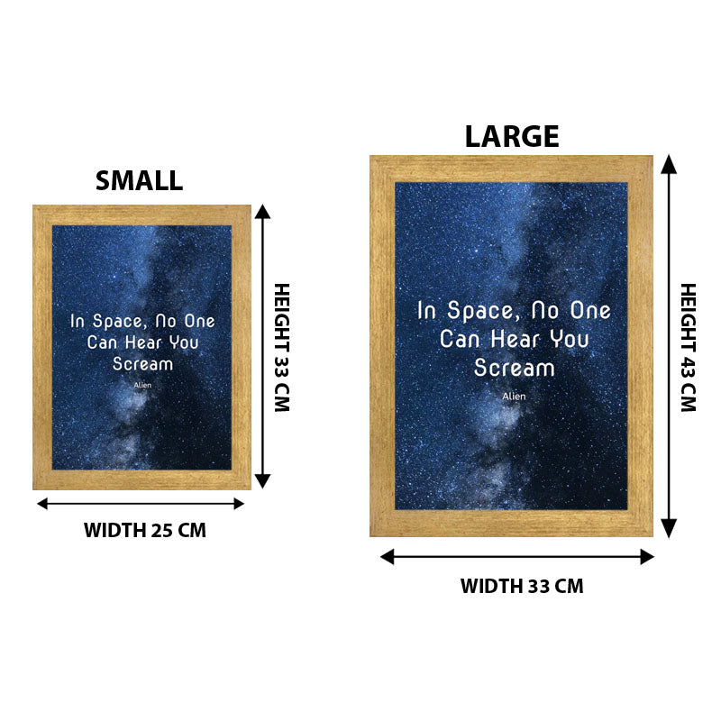 "In Space, No One Can Hear You Scream" Sci-Fi Inspired Wall Frame