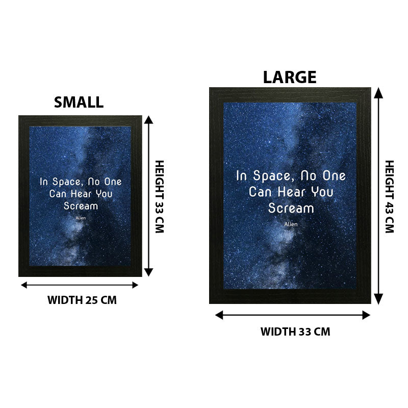 "In Space, No One Can Hear You Scream" Sci-Fi Inspired Wall Frame