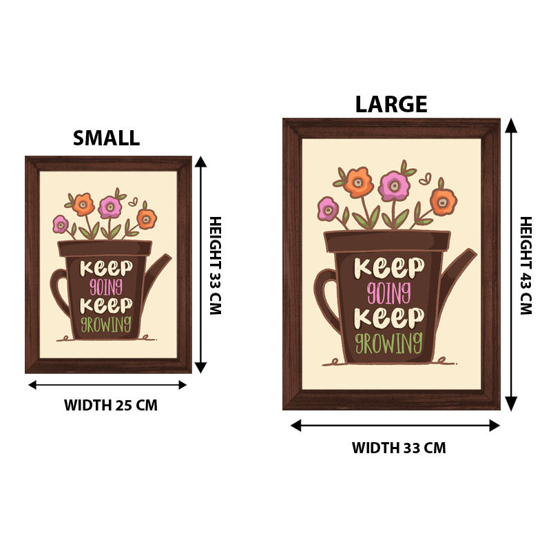 "Keep Going, Keep Growing" Quote Frame – Positive Living Decor