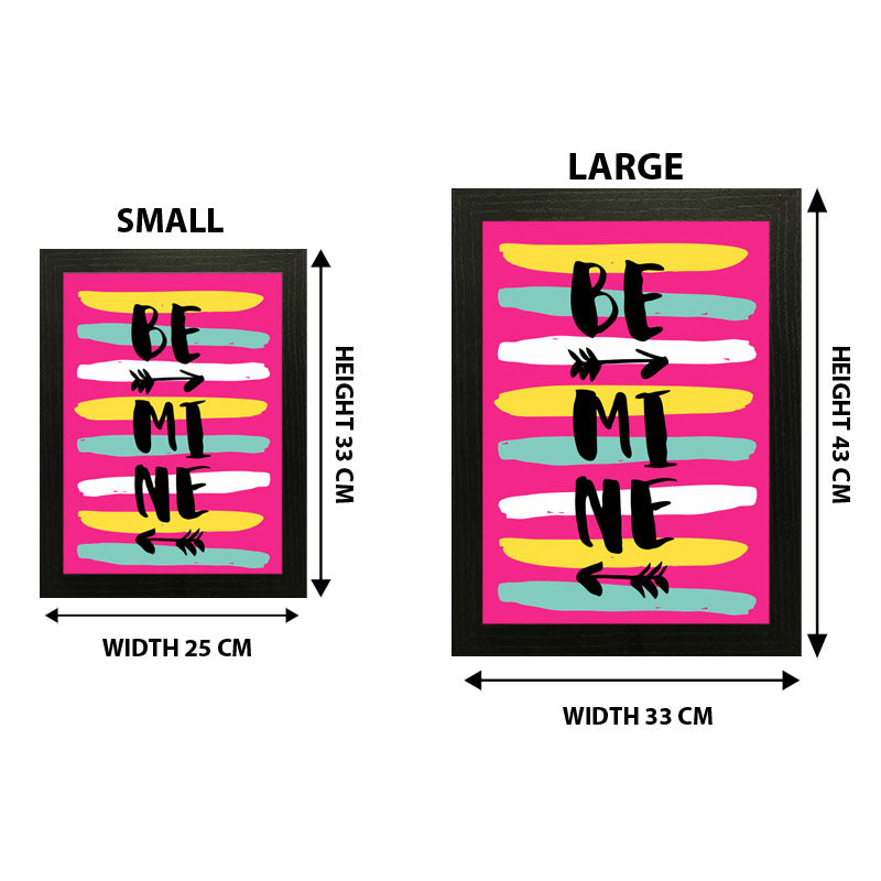 "Be Mine" Romantic Typography Wall Frame – Valentine’s Day Inspired Art