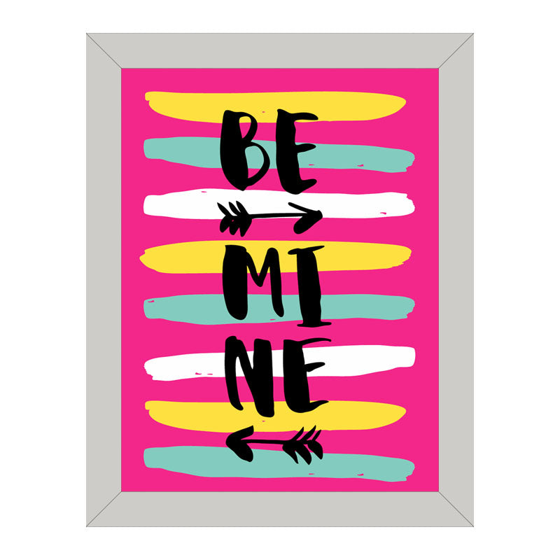 "Be Mine" Romantic Typography Wall Frame – Valentine’s Day Inspired Art
